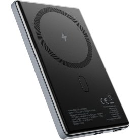 Allity Powerbank, trådløs - 20W, 5000 mAh - Grå