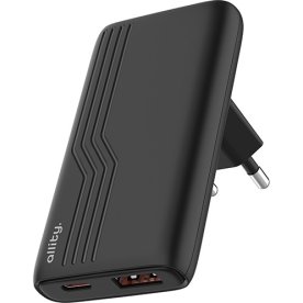 Allity Oplader, 1x USB-C, 1x USB-A, 65W - Sort