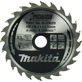 Makita HM-savklinge, Ø136mm, 24T