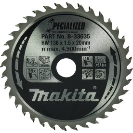 Makita HM-savklinge, Ø136mm, 36T