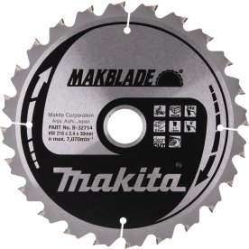 Makita HM-savklinge Ø216mm, 24T, MakBlade