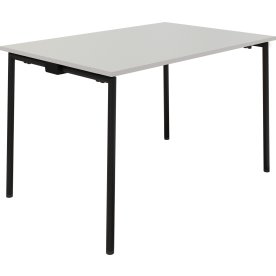 EasyFix Kantinebord 140x80 cm, Grå decor/Sort