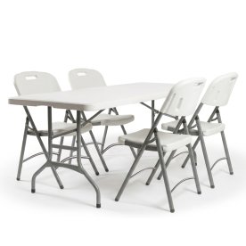 Park sæt til 4 pers. , 1 klapbord + 4 klapstole