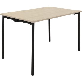 EasyFix Kantinebord 160x80 cm, Birk/Sort