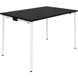 EasyFix Kantinebord 180x90 cm, Sort/Hvid