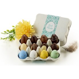 Æggebakke med 12 stk blandede påskeæg, 120 g