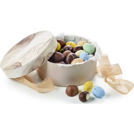 Hatteæske Brun Marmor Mixede Påskeæg, 500 g
