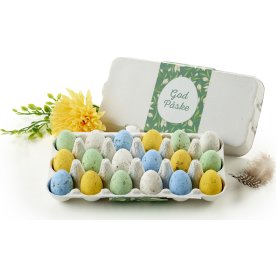 Æggebakke med 18 stk belgiske fugleæg, 200 g