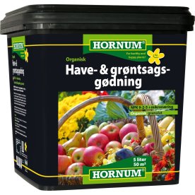 HORNUM Have- og grøntsagsgødning, 5L, 50 m2