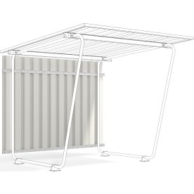 Siegen Bagpanel til cykelskur, S16, grå-hvid