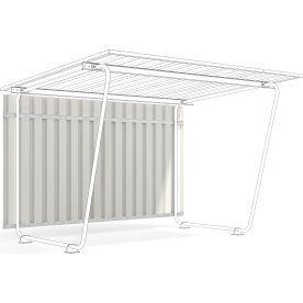 Siegen Bagpanel til cykelskur, S17, grå-hvid