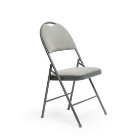 Forte klapstol m/polstret sæde og ryg, grå