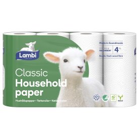 Lambi Køkkenruller Classic, 2-lags, 20 ruller