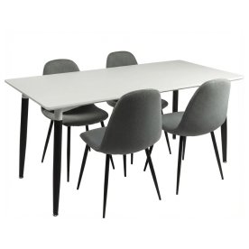 Room mødebordssæt m/ 1 bord 140x80 cm og 4 stole