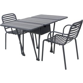 Ivy Foldebord + 2 stole Ivy Pipe, Antracit