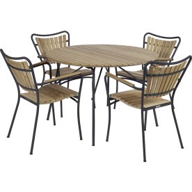 Magnolia Havebord ø110+4 Marguerit stole, Antracit