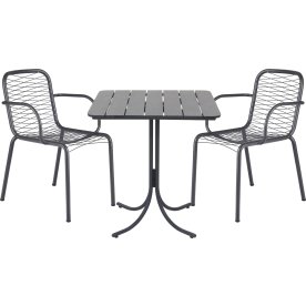 Pure Cafésæt L67cm + 2 stole Ivy Wire, Antracit