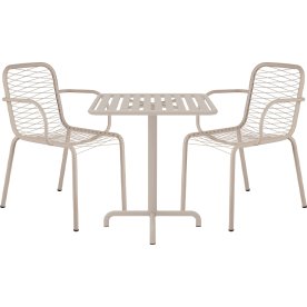 Ivy Cafébord L66cm + 2 stole Ivy Wire, Taupe