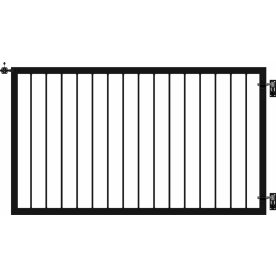 Plus Basic Stålhegn enkeltlåge bred, sort,150x85cm