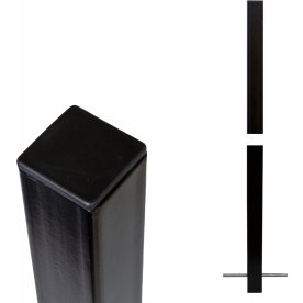 Plus Stålstolpe t/nedstøbning, sort, 4,5x4,5x186cm