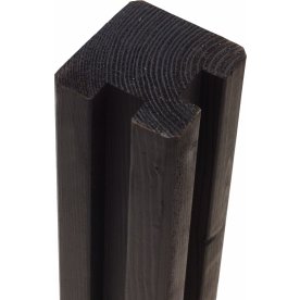 Plus Profilstolpe 2 spor hjørne, sort, 9x9x268 cm