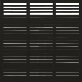 Plus Decora Træhegn, sort, 180x180 cm.