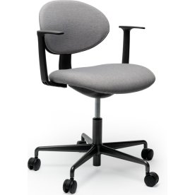 Roma konferencestol m/armlæn og tilt, grå