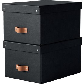 Leitz Puro Boks m. låg | M  | Sort | 2 stk.