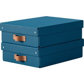 Leitz Puro Boks m. låg | M lav | Blå | 2 stk.