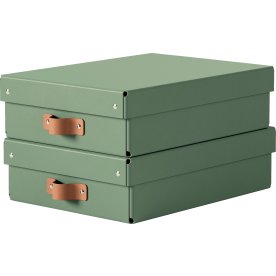 Leitz Puro Boks m. låg | M lav | Grøn | 2 stk.