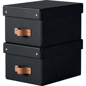 Leitz Puro Boks m. låg | S | Sort | 2 stk.