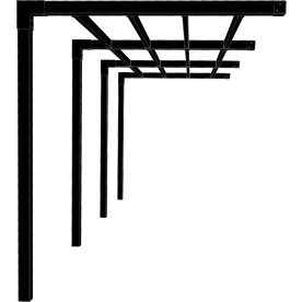 Plus Arcade Pergola model 4, 3 fag, sort/sort