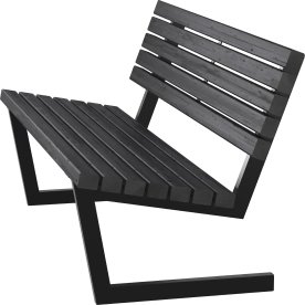 Plus Siesta Living Loungebænk, 150 cm, sort