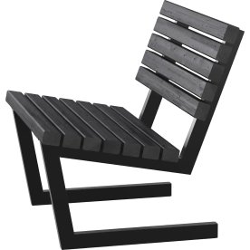 Plus Siesta Living Loungestol, 75 cm, sort