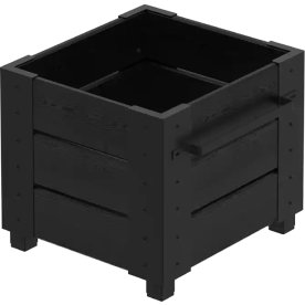 Plus Cubic Blomsterkasse m/fødder 46x50x42, sort
