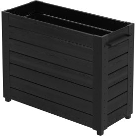 Plus Cubic Blomsterkasse m/fødder 120x50x92, sort