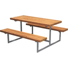 Plus Basic Junior bord/bænkesæt, Thermowood, 118cm