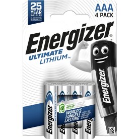 Energizer Lithium Standard AAA batteri, 4 stk.