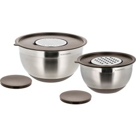 Blomsterbergs Røreskåle, 8 dele 3 + 5 liter, latte