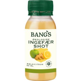 Bangs Økologisk Ingefærshot Æble/Citron, 6 cl