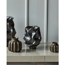 House Doctor Waves Vase H25 cm, metallisk