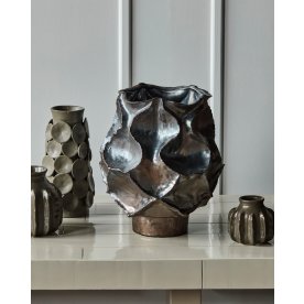 House Doctor Waves Vase H34 cm, metallisk