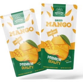 Sunshine Delights Tørret Mango, 60 poser á 40g