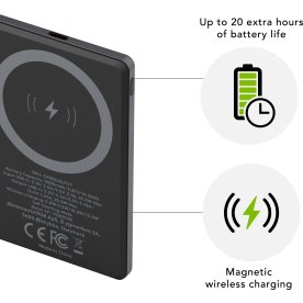 DBRAMANTE1928 Power Bank, 5K Trådløs v2 - Grå