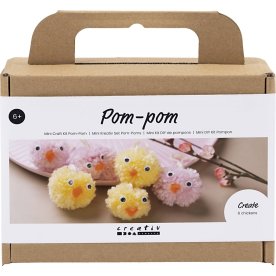 Mini DIY Kit Pompon | Kyllinger | Ass. farver