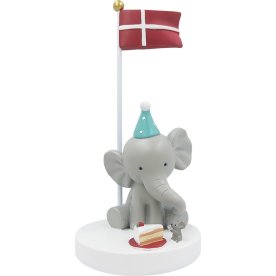 Kids By Friis Bordflag Elefant, Mus og Kage  H14,5