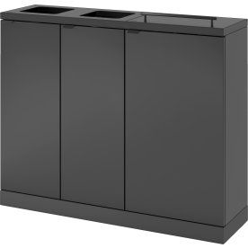 Bica 955 Affaldsstation 4 spande m/låg, antracit