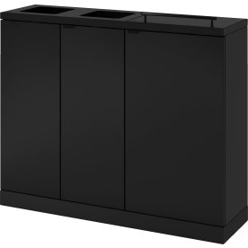 Bica 955 Affaldsstation 4 spande m/låg , sort