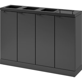 Bica 892 Affaldsstation 4x60L, Låg, Antracit