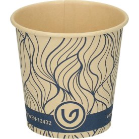 Papkrus, blå/natur, plastfri, 10 cl, 50 stk.